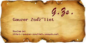 Gauzer Zsüliet névjegykártya